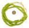 The Bead Chest African Recycled Glass Beads – Handmade in Ghana – Lime Green 7mm Strand for Jewelry Making, Crafts, and Home Decor I Approximately 80 Beads